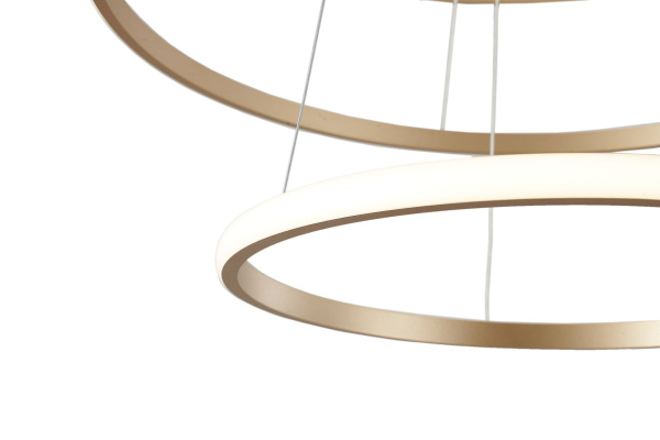 Светодиодная люстра золото LED 75Вт D20+40+60см