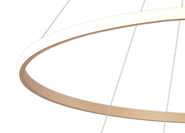 Светодиодная люстра золото LED 75Вт D20+40+60см