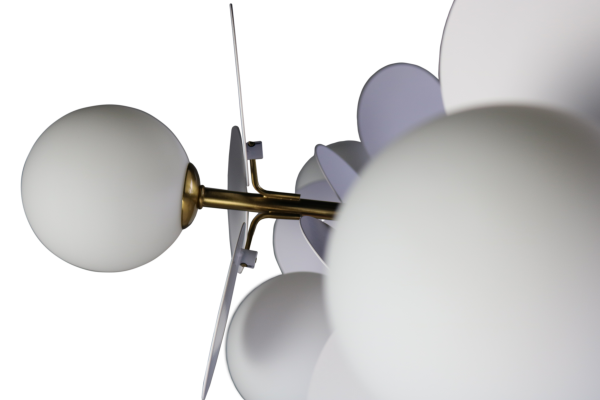 Люстра с плафонами бронза D105см