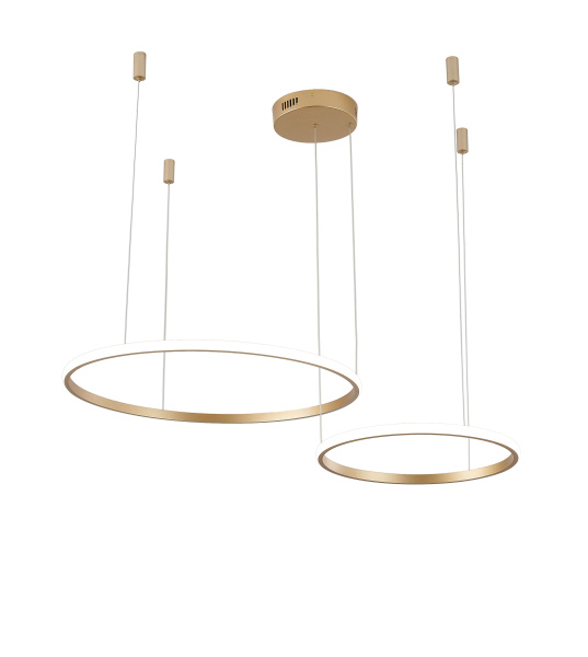 Светодиодная люстра золото LED 63Вт D40+60см