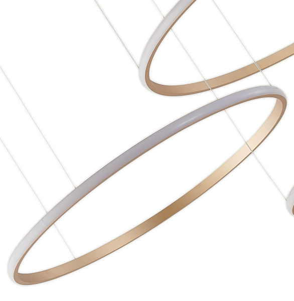 Светодиодная люстра золото LED 63Вт D40+60см