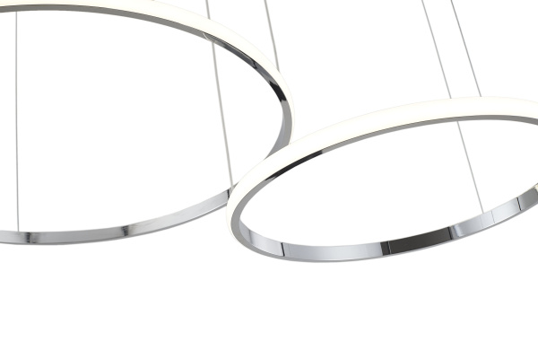 Светодиодная люстра хром LED 63Вт D40+60см