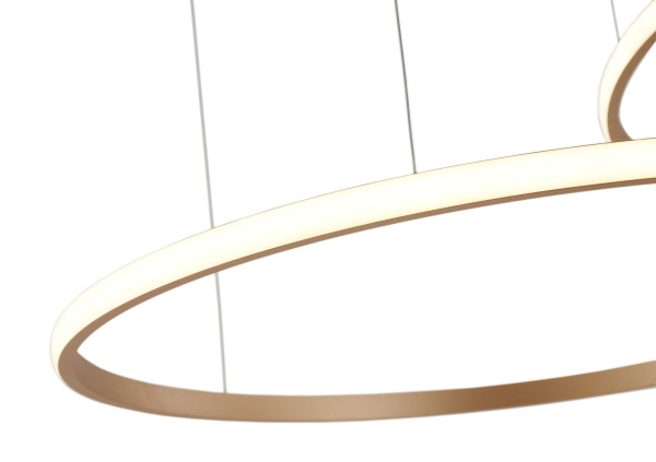 Светодиодная люстра золото LED 75Вт D20+40+60см