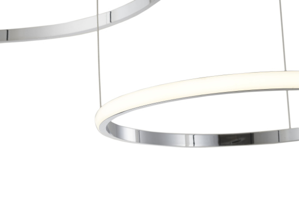 Светодиодная люстра хром LED 120Вт D40+60+80см