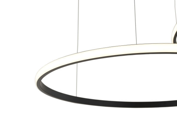 Светодиодная люстра антрацит LED 120Вт D40+60+80см