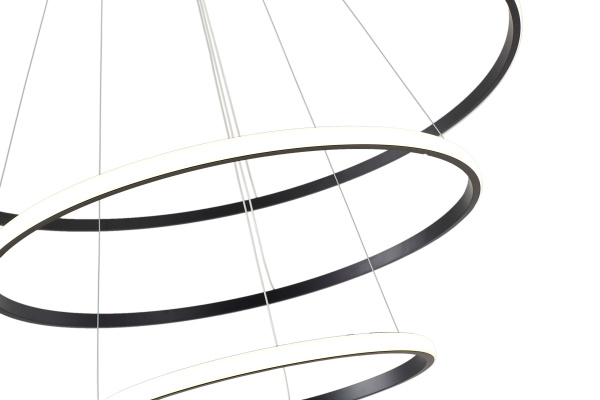 Светодиодная люстра антрацит LED 75Вт D20+40+60см