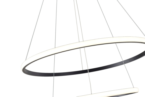 Светодиодная люстра антрацит LED 63Вт D40+60см