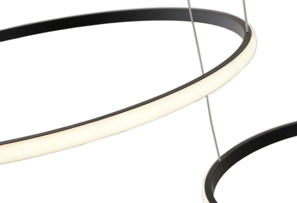 Светодиодная люстра антрацит LED 120Вт D40+60+80см